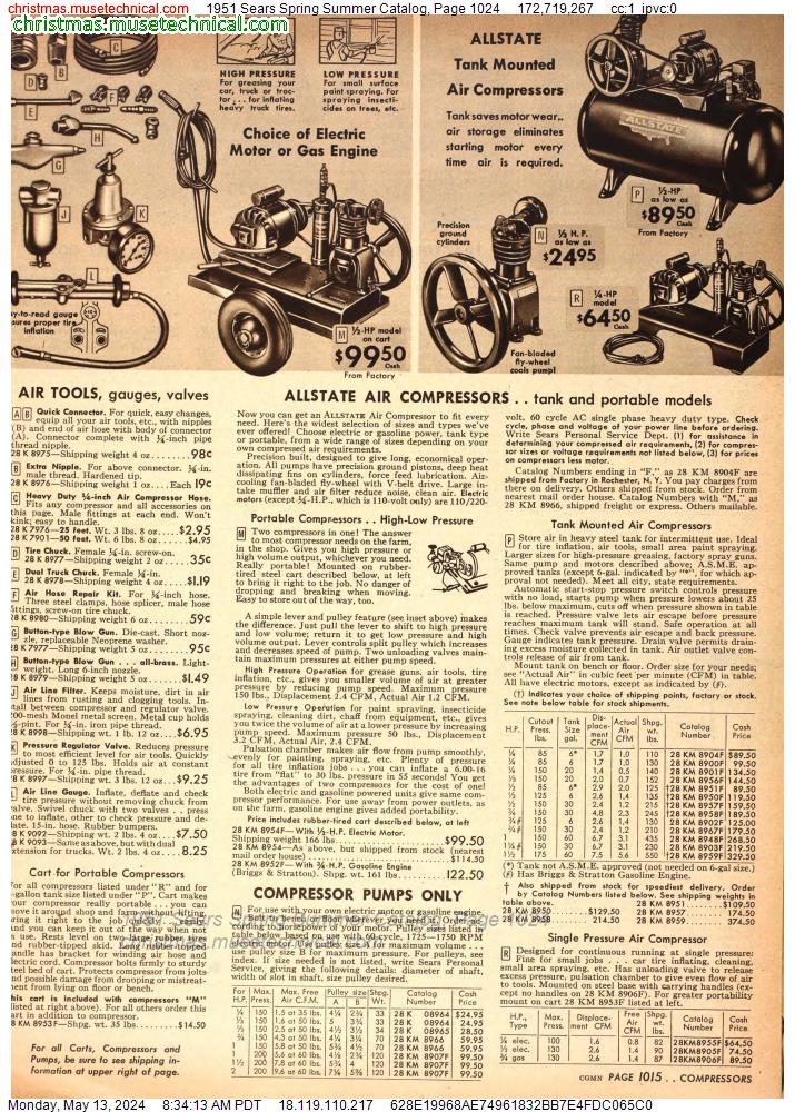 1951 Sears Spring Summer Catalog, Page 1024