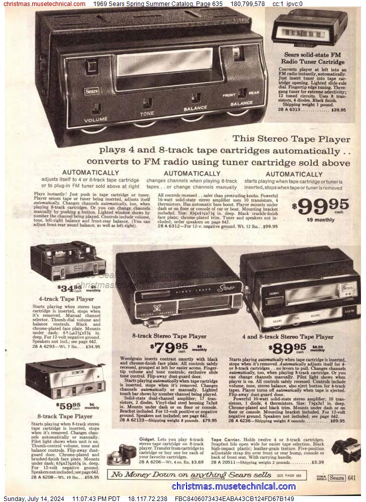 1969 Sears Spring Summer Catalog, Page 635