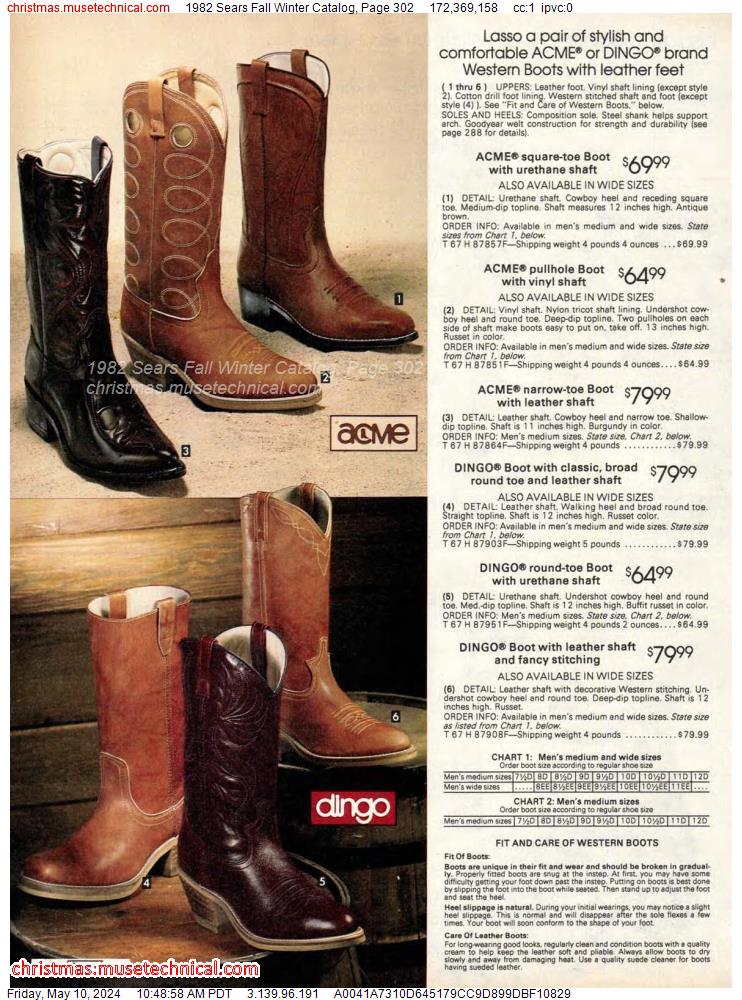 1982 Sears Fall Winter Catalog, Page 302