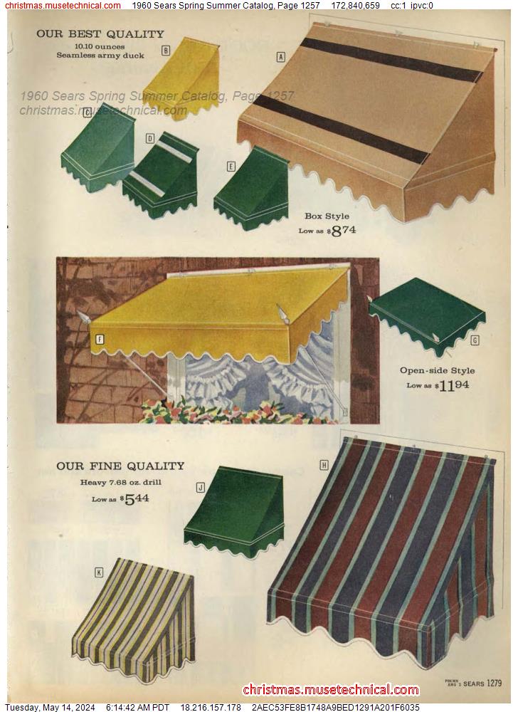 1960 Sears Spring Summer Catalog, Page 1257