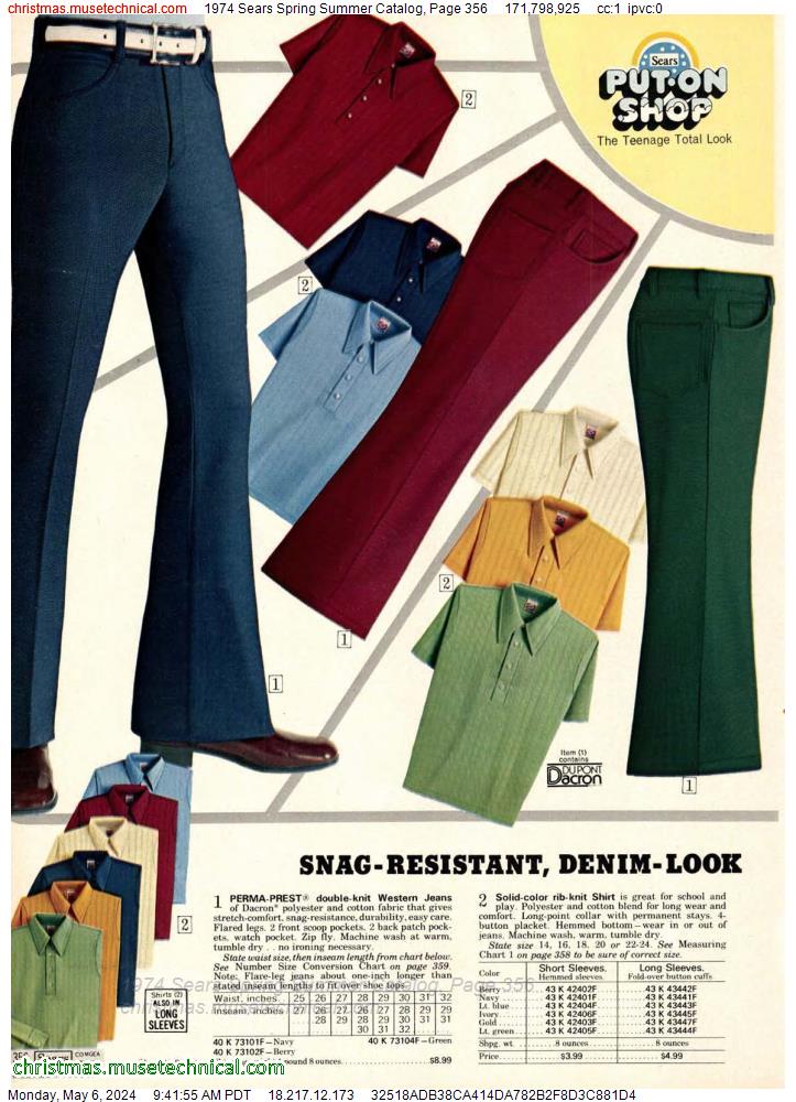 1974 Sears Spring Summer Catalog, Page 356