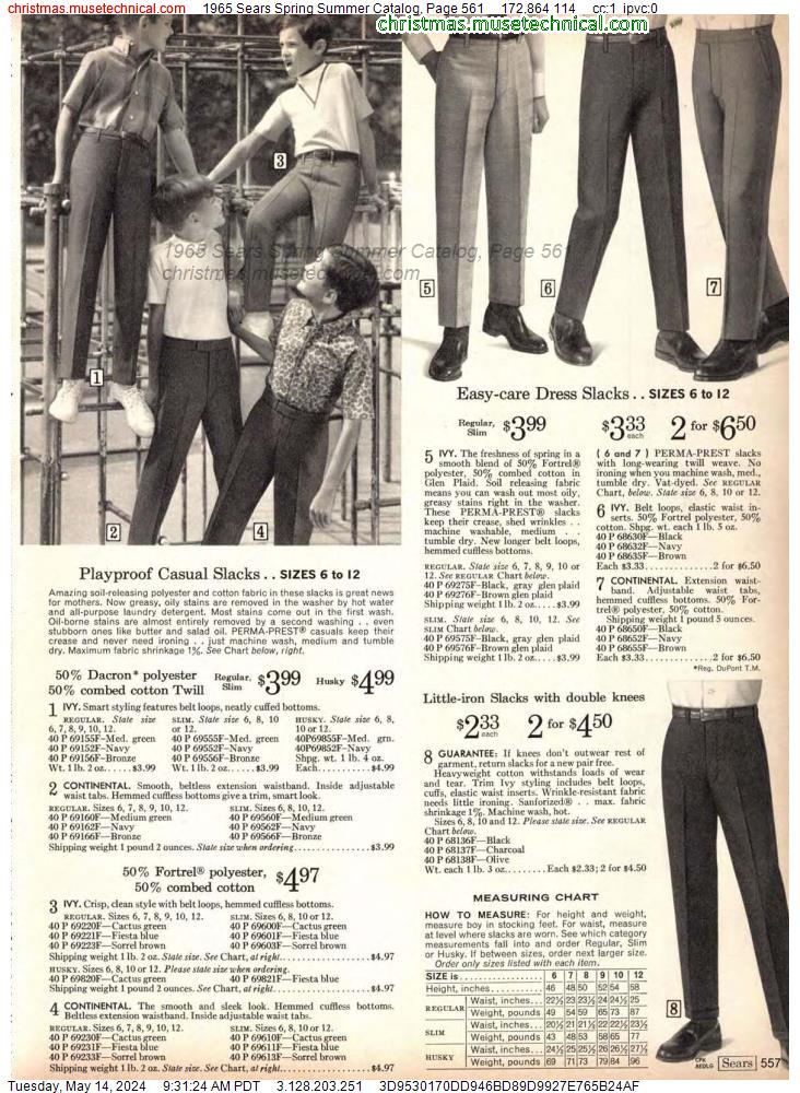 1965 Sears Spring Summer Catalog, Page 561