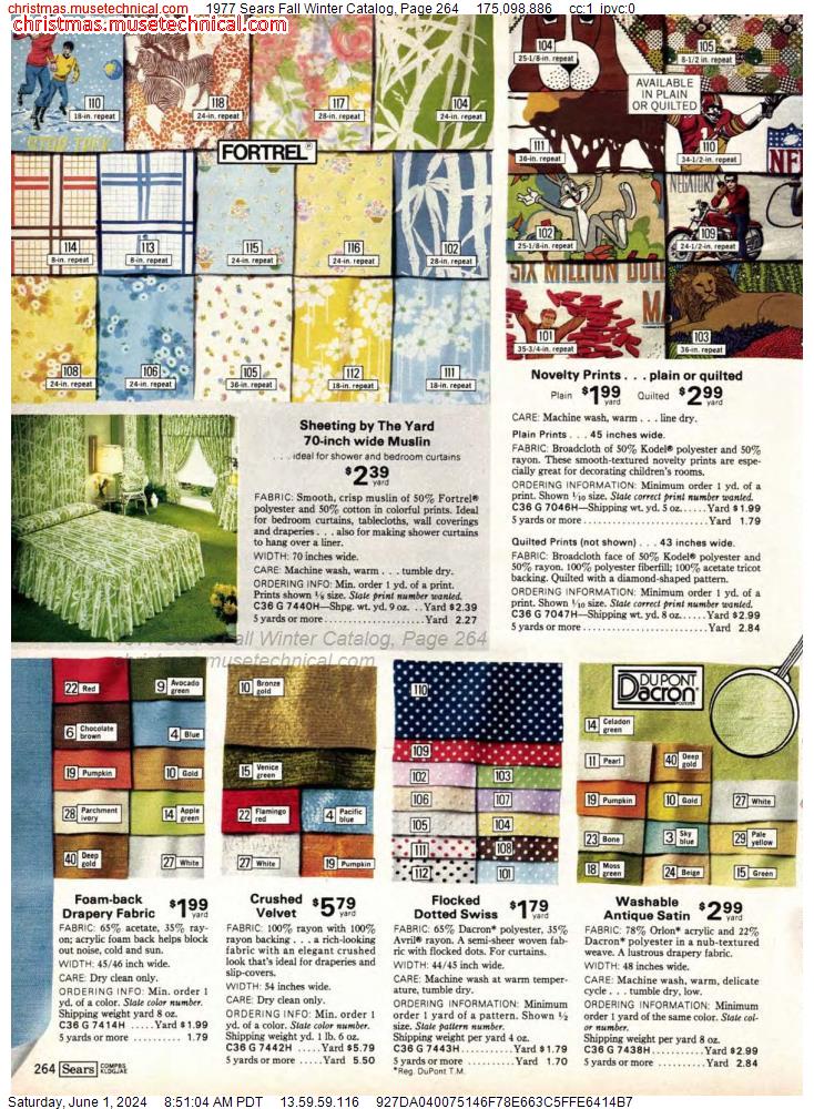1977 Sears Fall Winter Catalog, Page 264