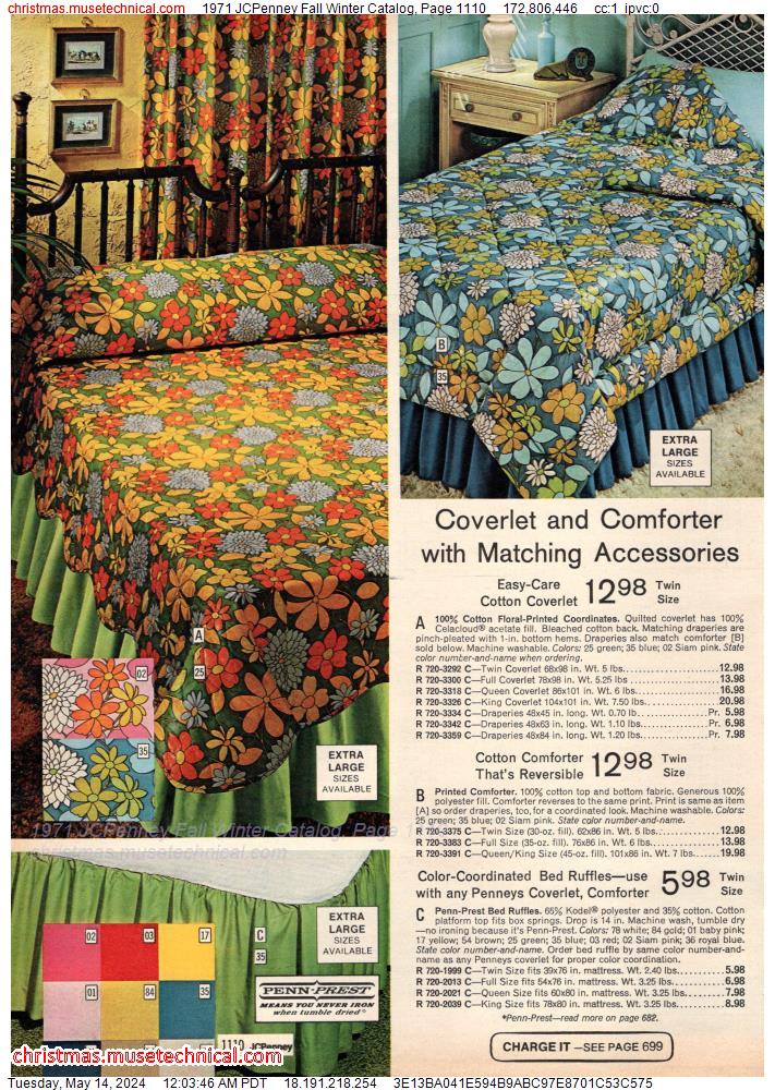 1971 JCPenney Fall Winter Catalog, Page 1110