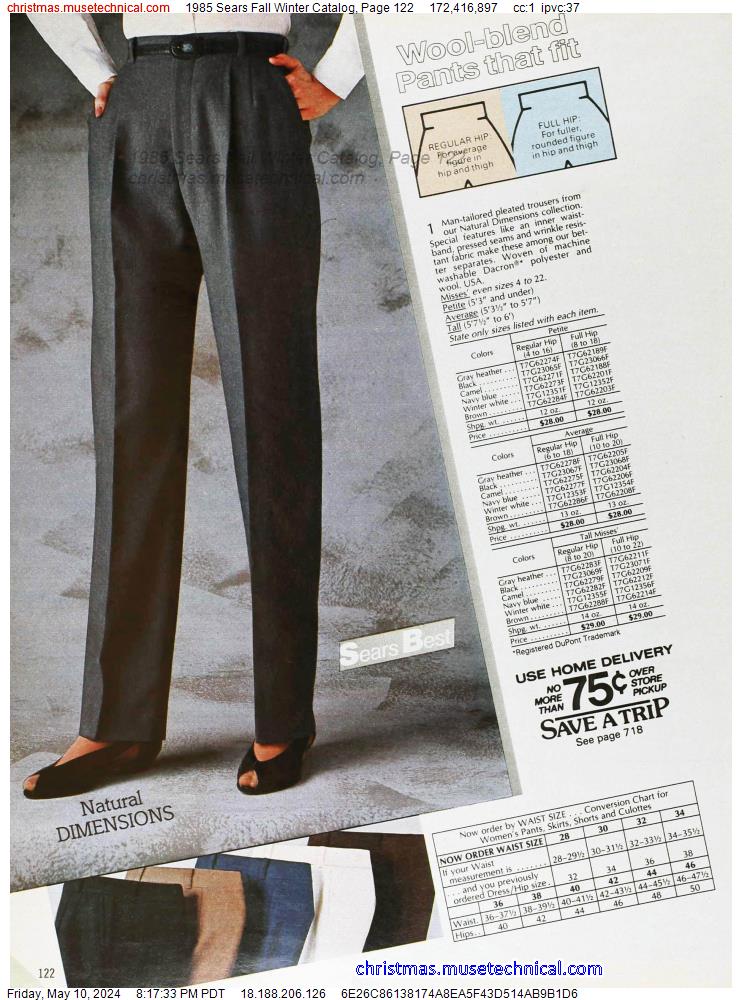 1985 Sears Fall Winter Catalog, Page 122