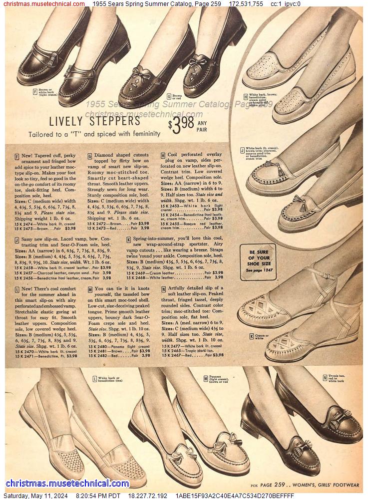 1955 Sears Spring Summer Catalog, Page 259