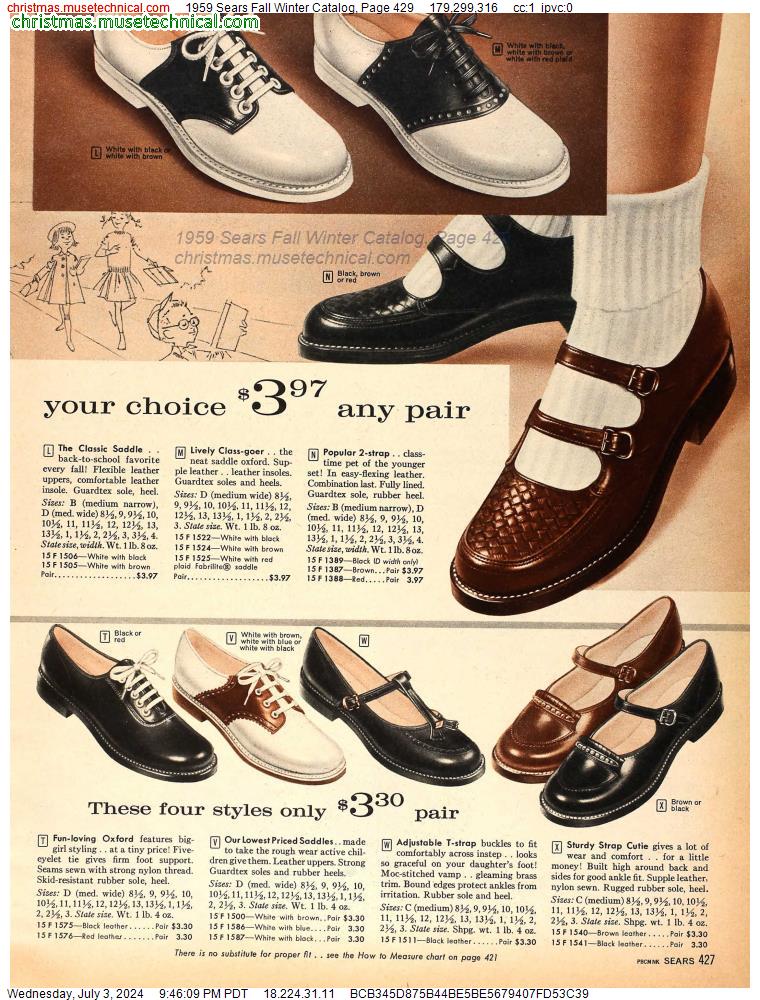 1959 Sears Fall Winter Catalog, Page 429