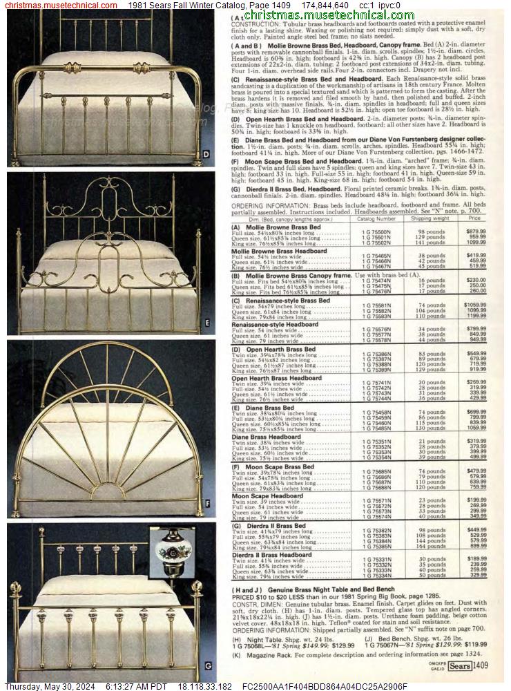1981 Sears Fall Winter Catalog, Page 1409