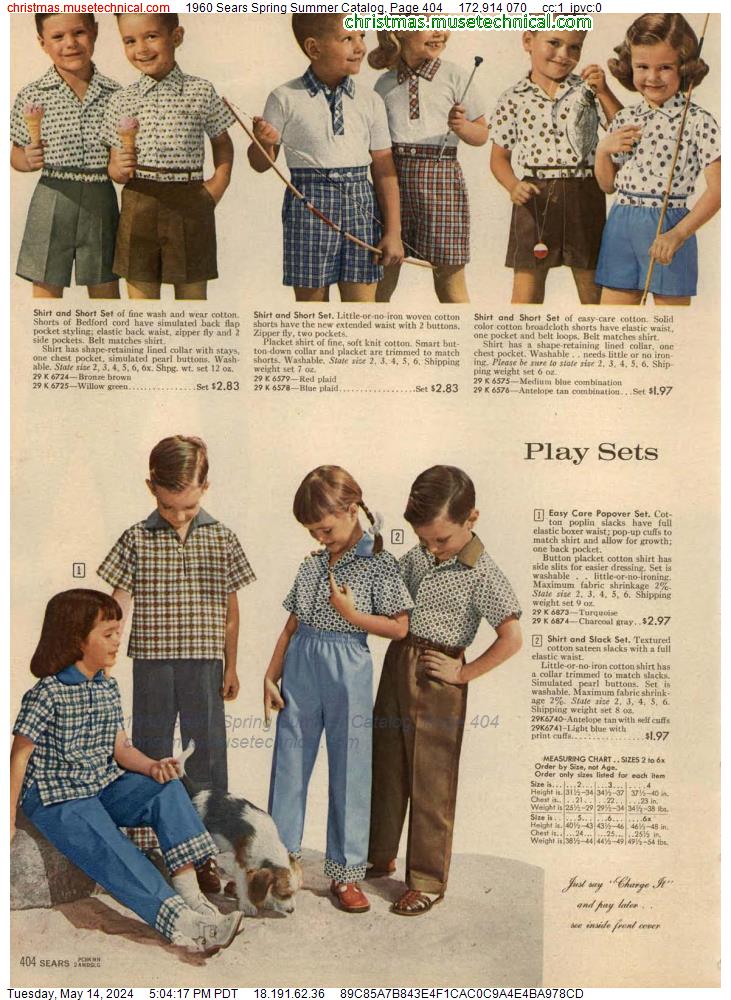 1960 Sears Spring Summer Catalog, Page 404