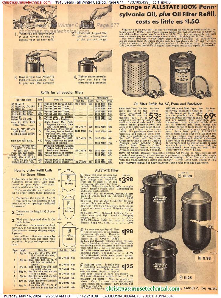1945 Sears Fall Winter Catalog, Page 677