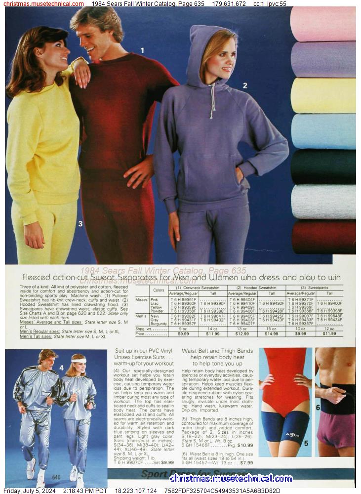 1984 Sears Fall Winter Catalog, Page 635