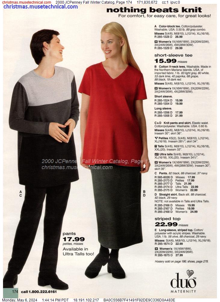 2000 JCPenney Fall Winter Catalog, Page 174