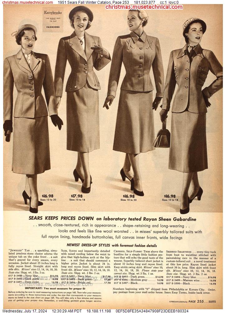 1951 Sears Fall Winter Catalog, Page 253