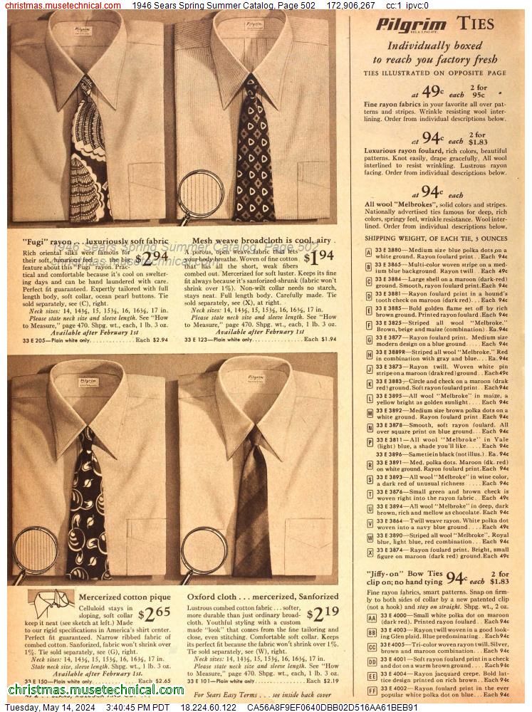 1946 Sears Spring Summer Catalog, Page 502