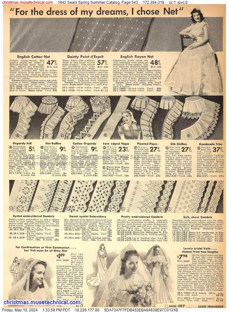 1942 Sears Spring Summer Catalog, Page 543
