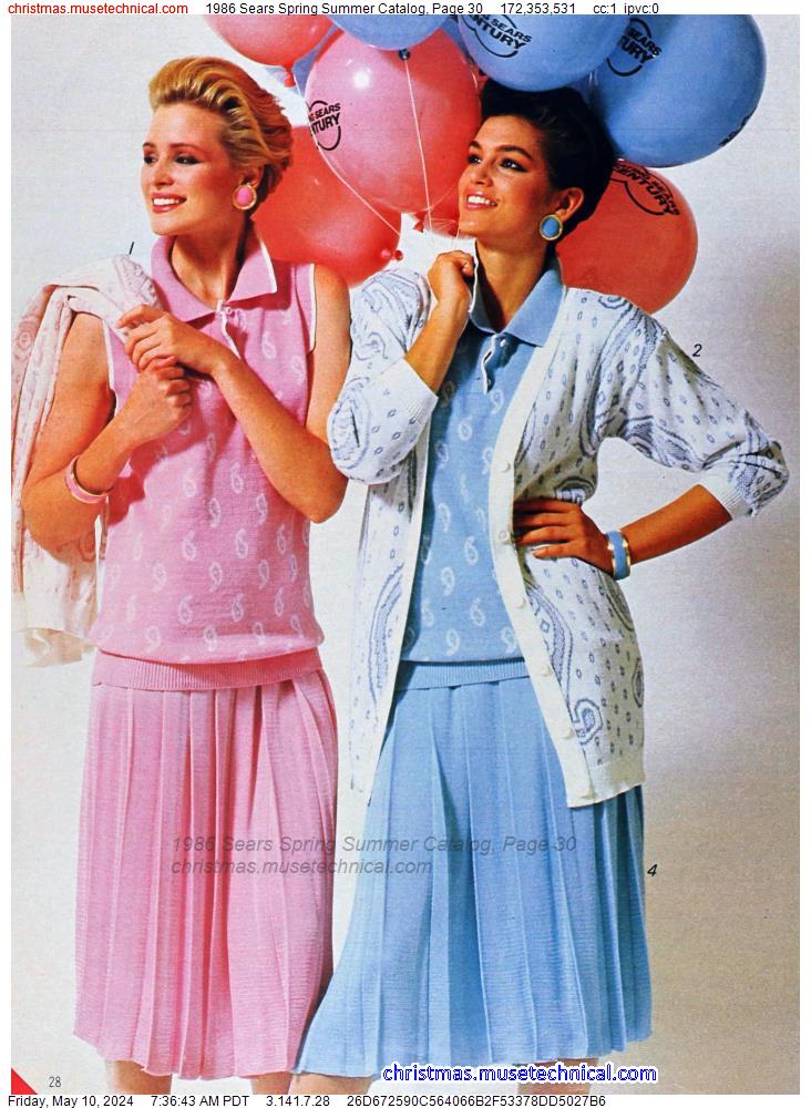 1986 Sears Spring Summer Catalog, Page 30
