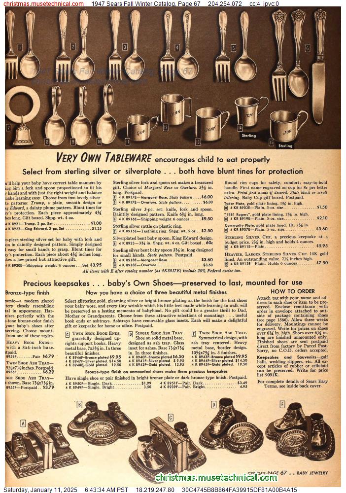 1947 Sears Fall Winter Catalog, Page 67