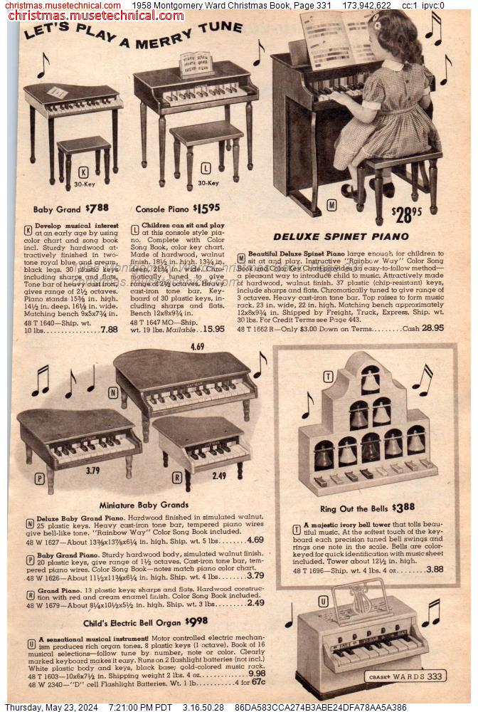 1958 Montgomery Ward Christmas Book, Page 331