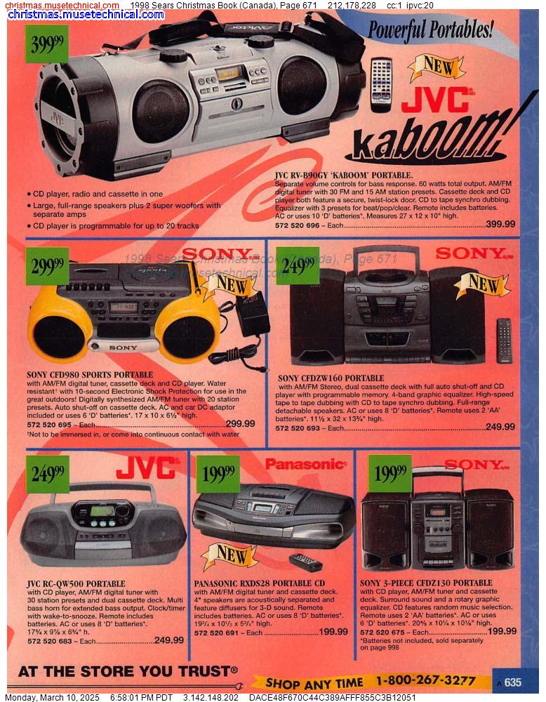 1998 Sears Christmas Book (Canada), Page 671