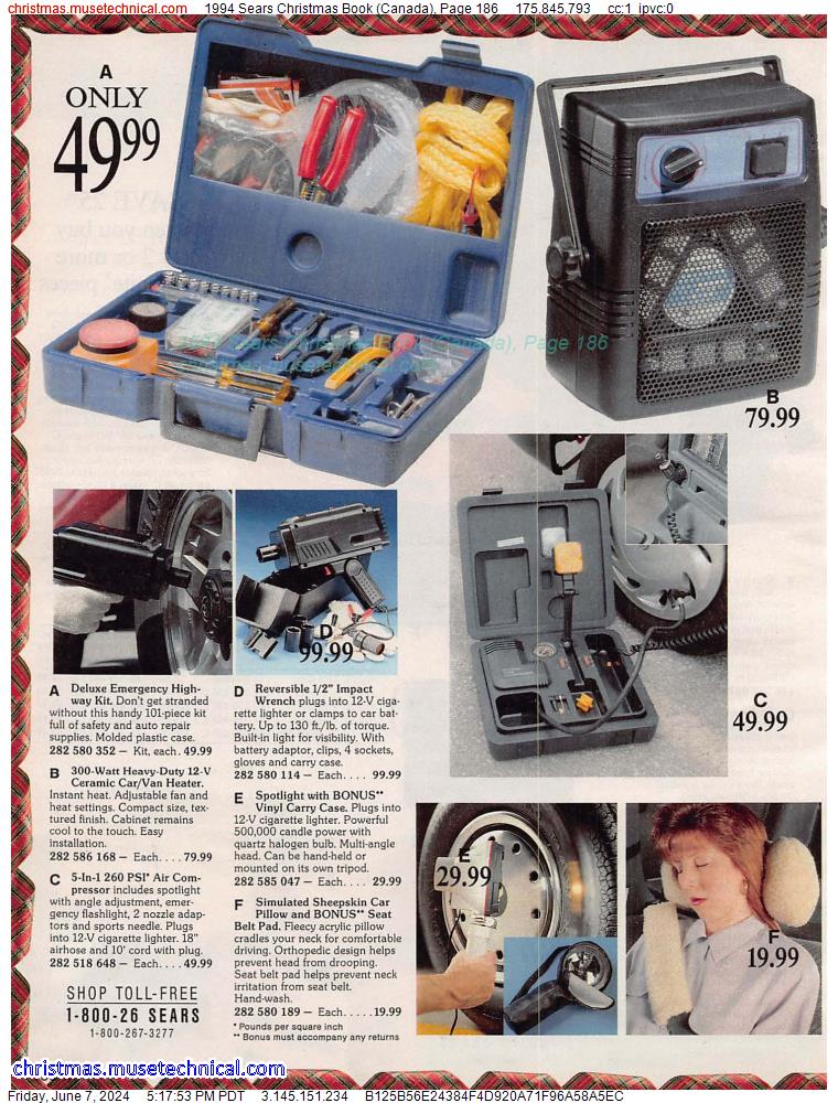 1994 Sears Christmas Book (Canada), Page 186