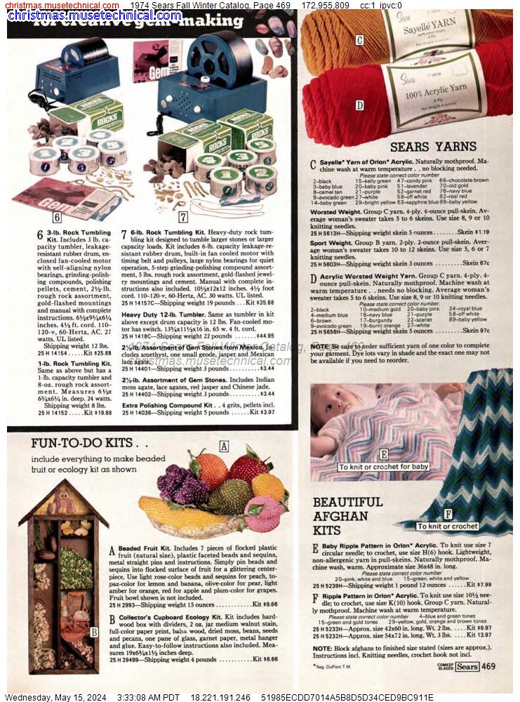 1974 Sears Fall Winter Catalog, Page 469