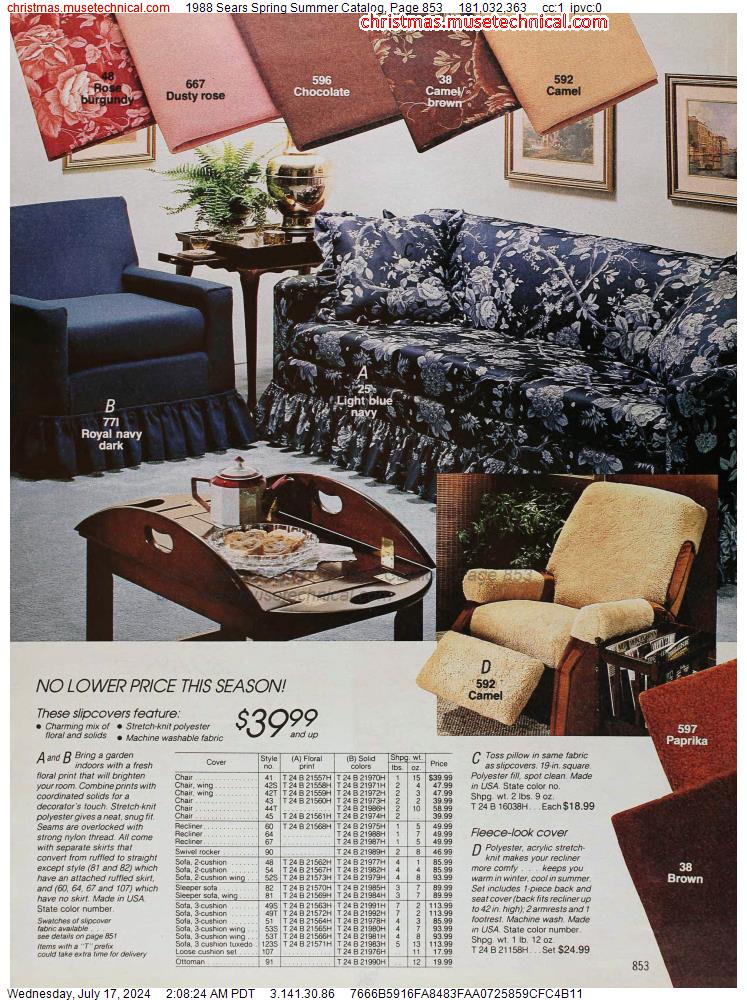 1988 Sears Spring Summer Catalog, Page 853