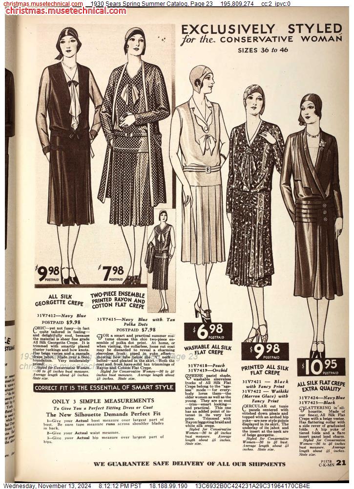 1930 Sears Spring Summer Catalog, Page 23