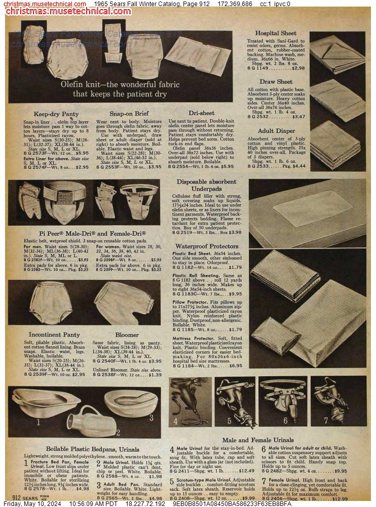 1965 Sears Fall Winter Catalog, Page 912