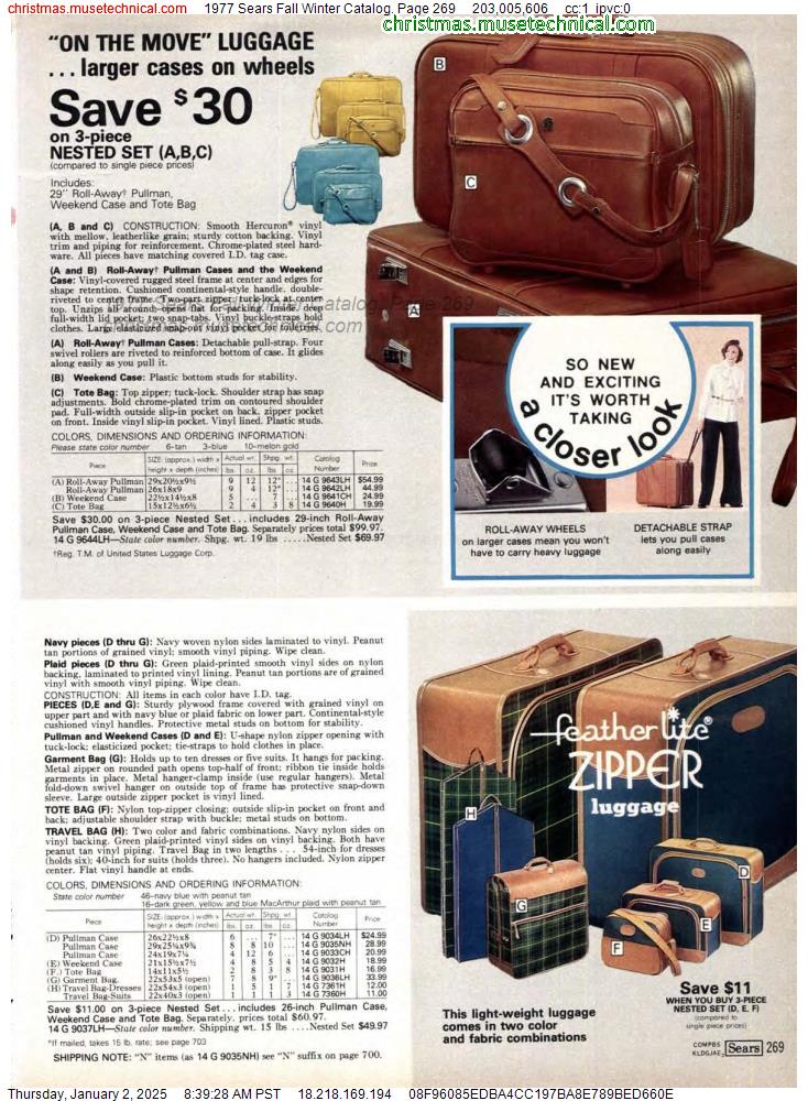 1977 Sears Fall Winter Catalog, Page 269