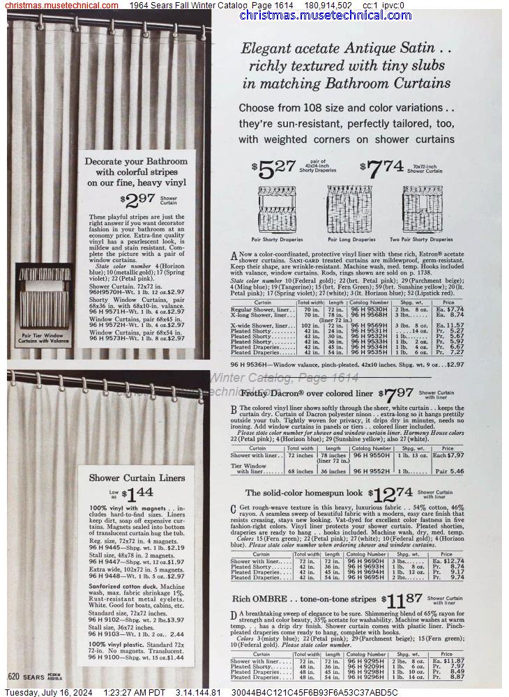 1964 Sears Fall Winter Catalog, Page 1614