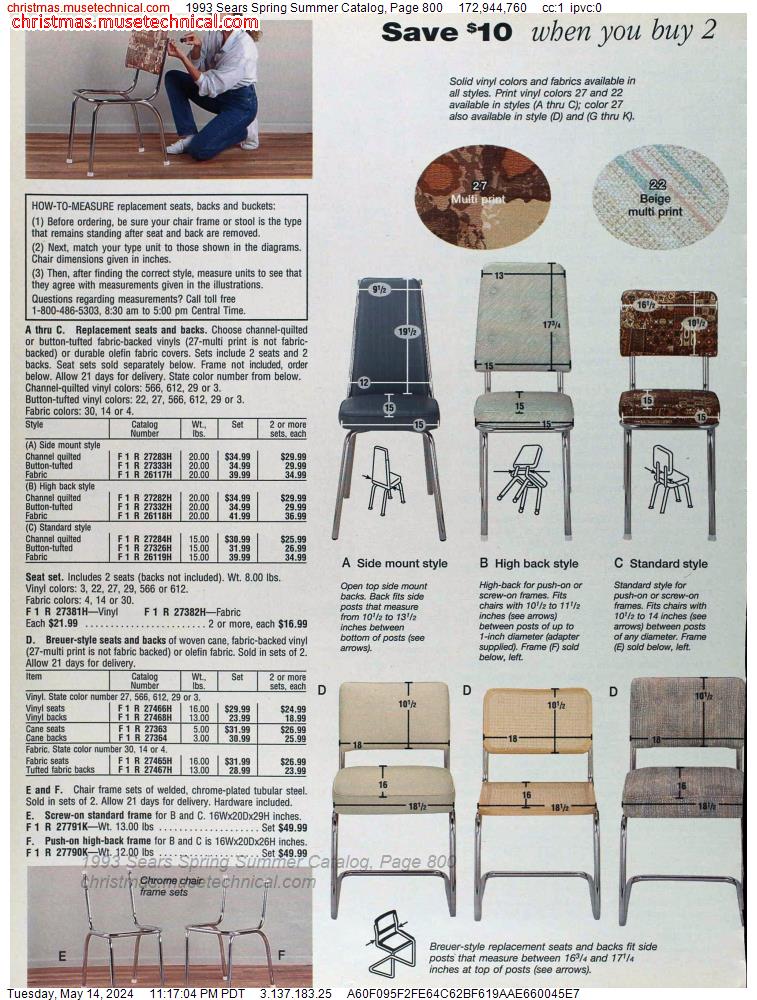 1993 Sears Spring Summer Catalog, Page 800