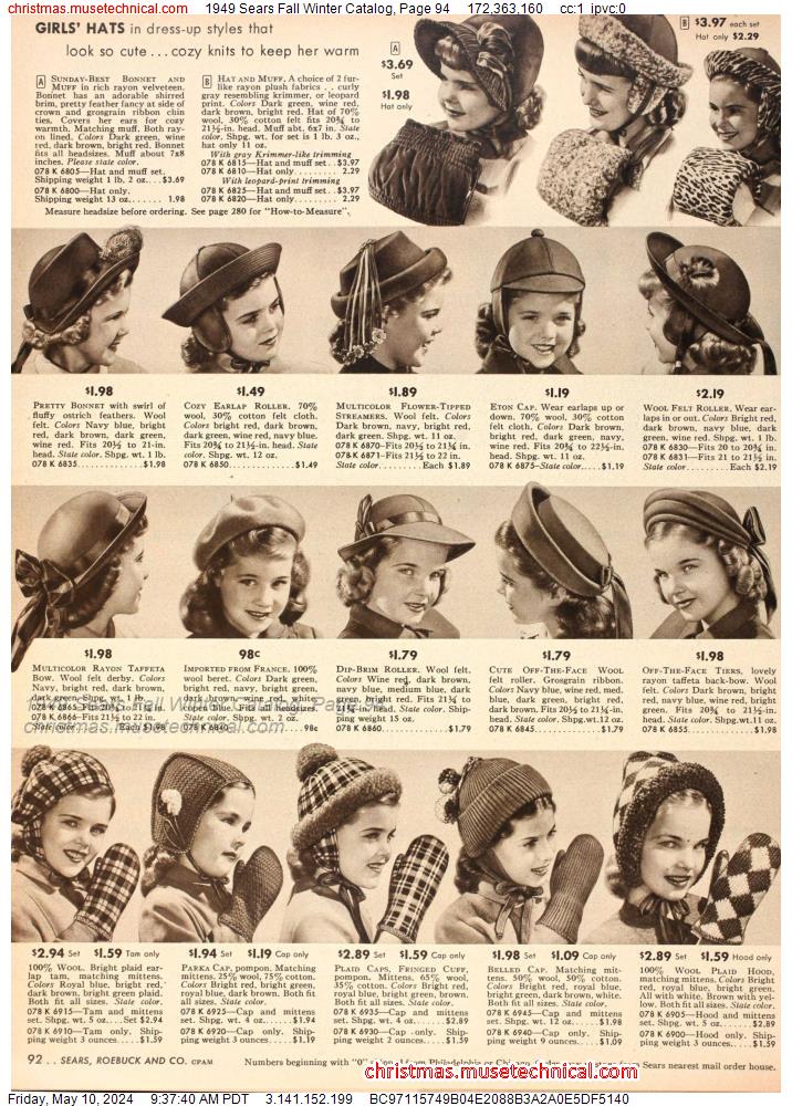 1949 Sears Fall Winter Catalog, Page 94