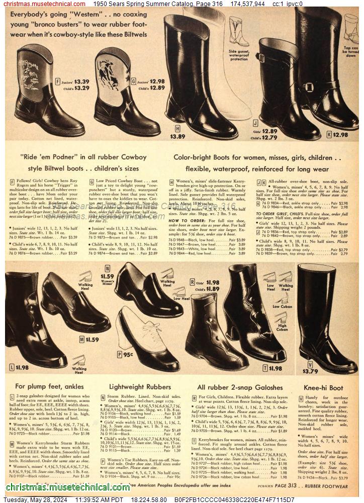 1950 Sears Spring Summer Catalog, Page 316