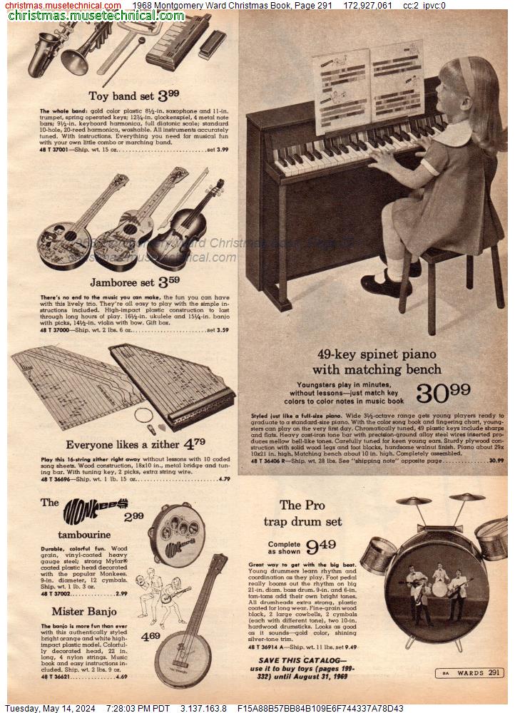 1968 Montgomery Ward Christmas Book, Page 291