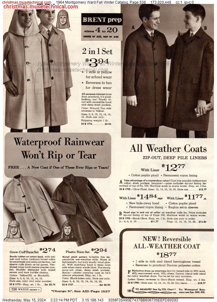 1964 Montgomery Ward Fall Winter Catalog, Page 538