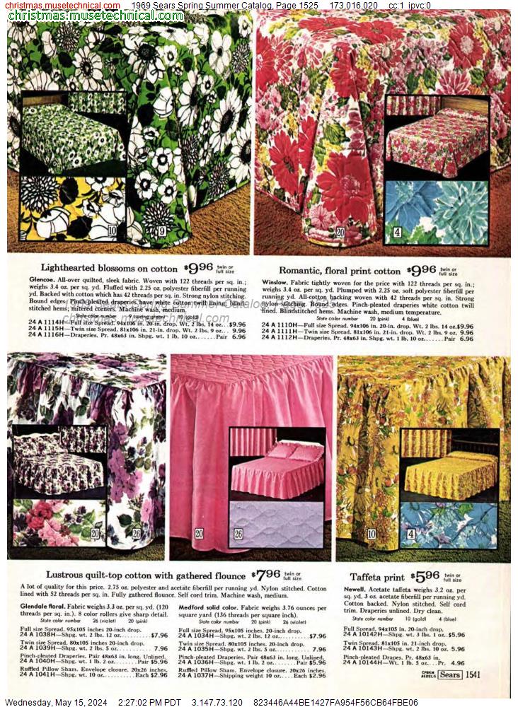 1969 Sears Spring Summer Catalog, Page 1525