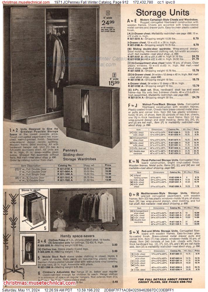 1971 JCPenney Fall Winter Catalog, Page 912