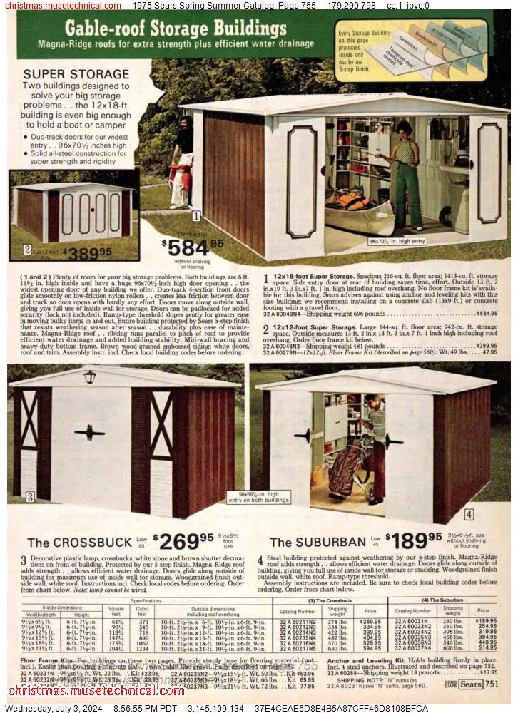 1975 Sears Spring Summer Catalog, Page 755