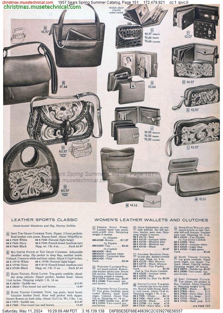 1957 Sears Spring Summer Catalog, Page 151