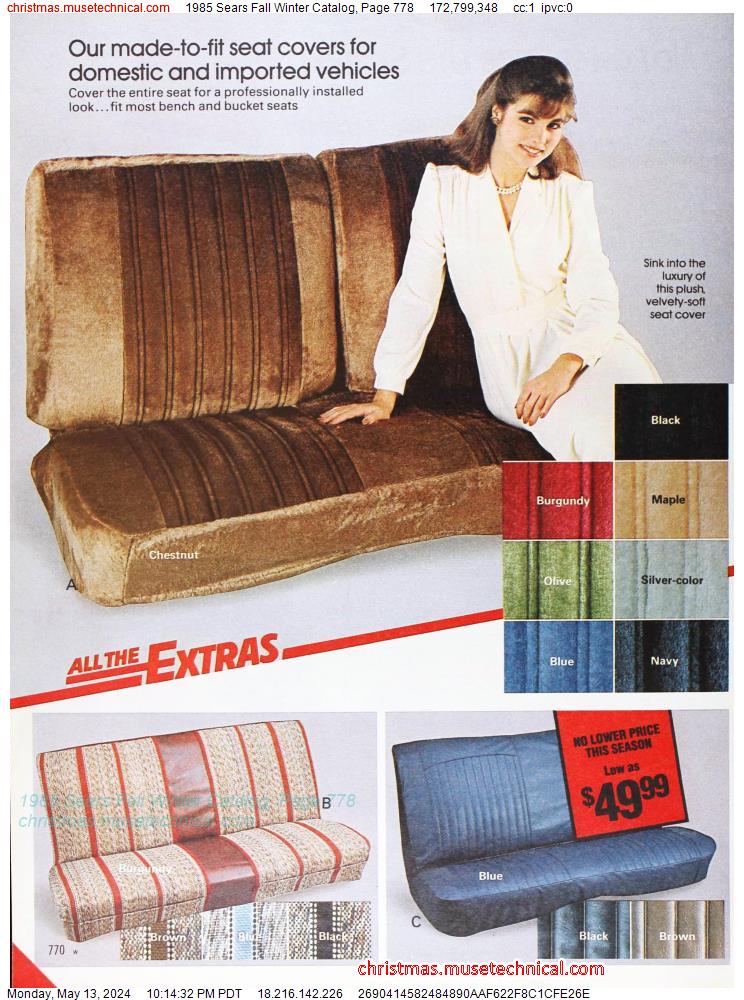 1985 Sears Fall Winter Catalog, Page 778
