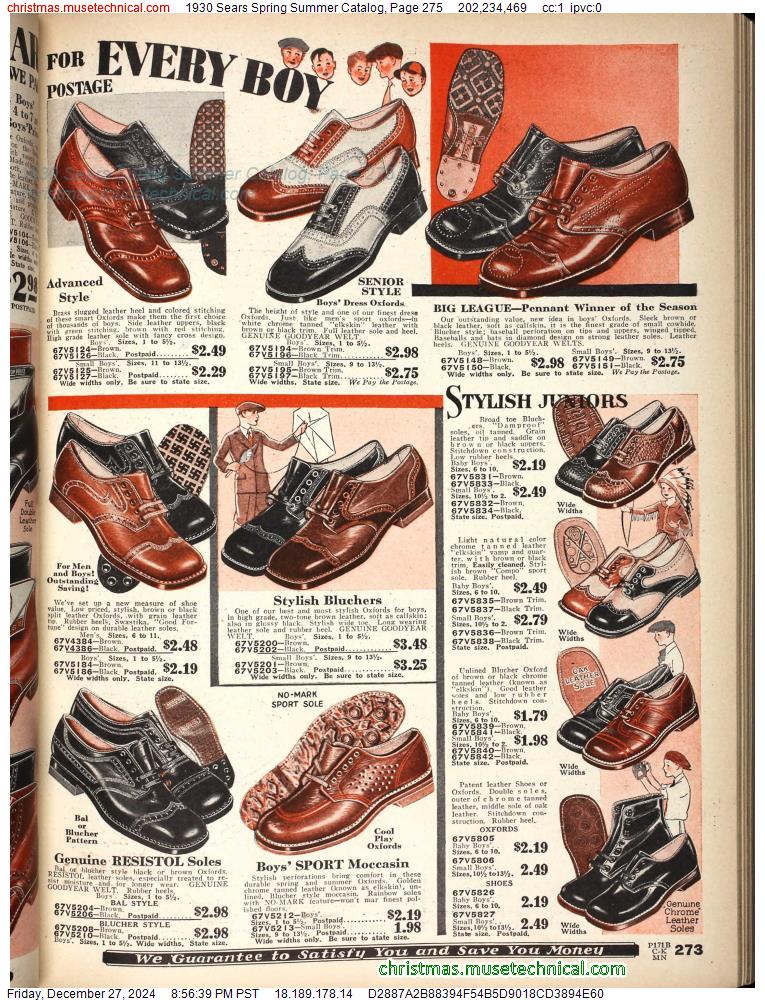 1930 Sears Spring Summer Catalog, Page 275