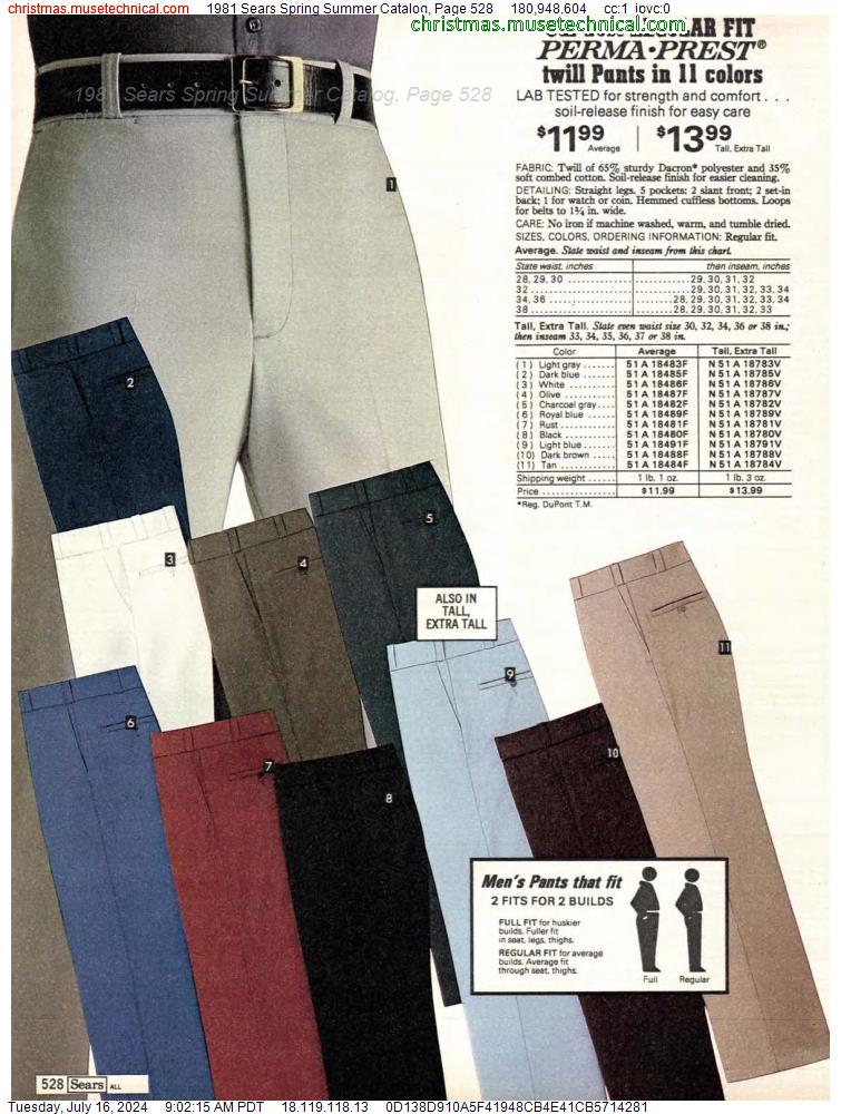 1981 Sears Spring Summer Catalog, Page 528