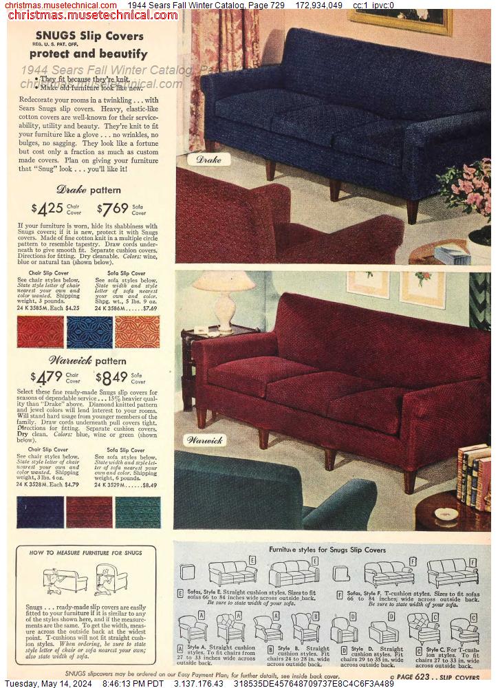 1944 Sears Fall Winter Catalog, Page 729