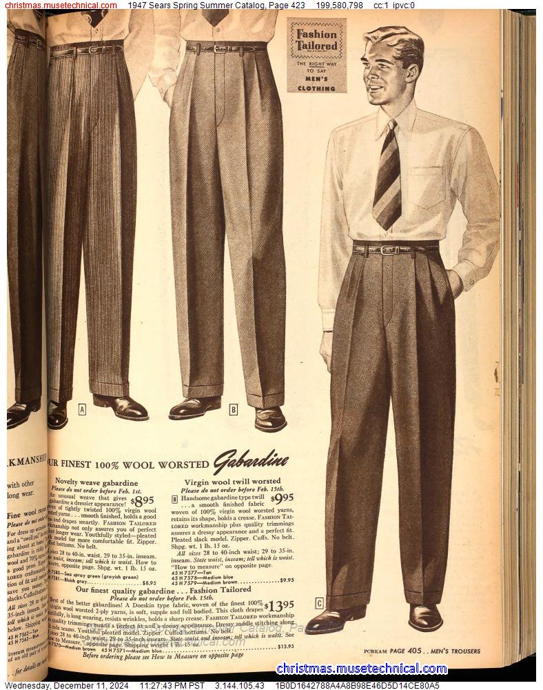 1947 Sears Spring Summer Catalog, Page 423