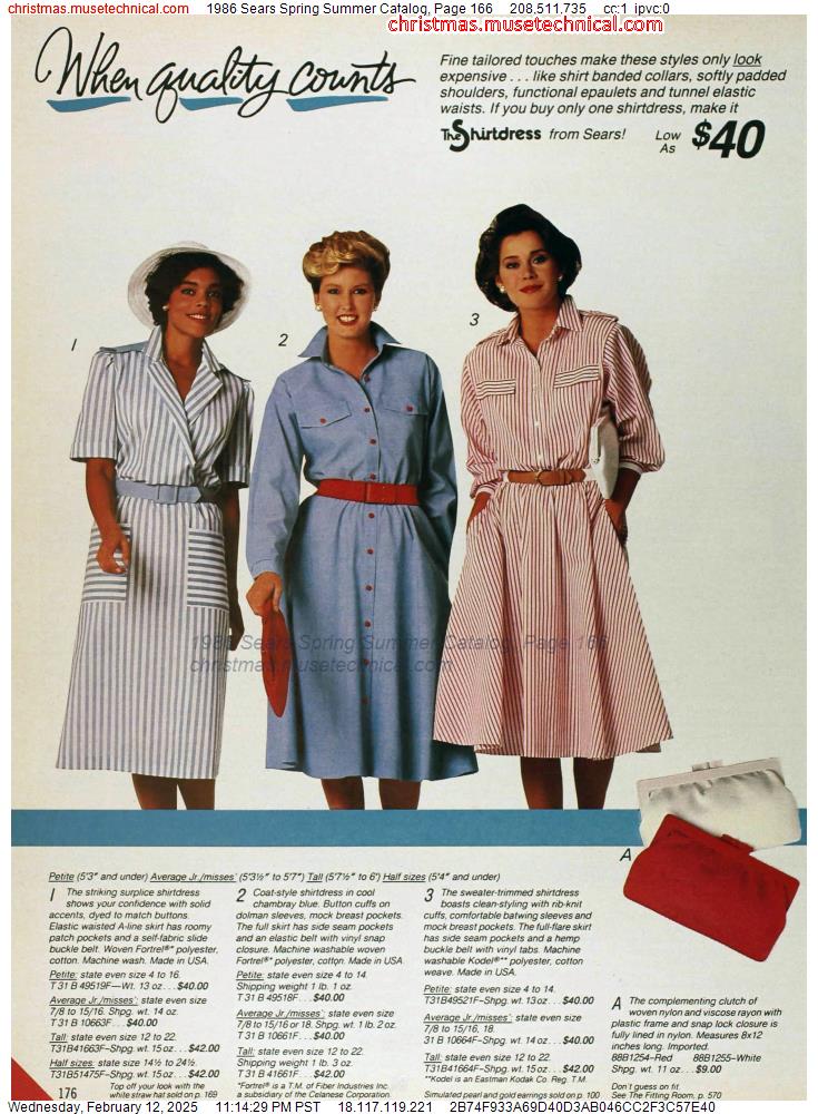 1986 Sears Spring Summer Catalog, Page 166