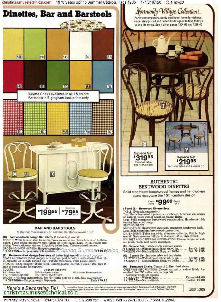 1978 Sears Spring Summer Catalog, Page 1205