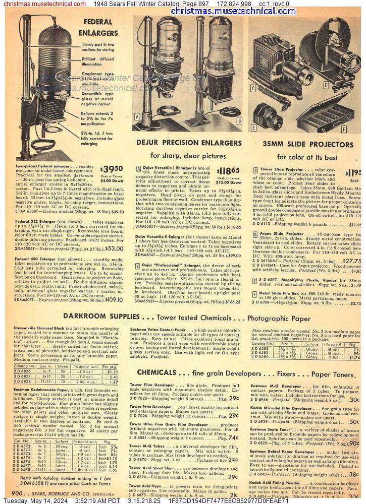 1948 Sears Fall Winter Catalog, Page 897