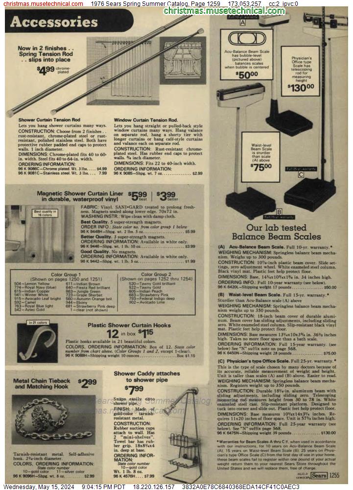 1976 Sears Spring Summer Catalog, Page 1259