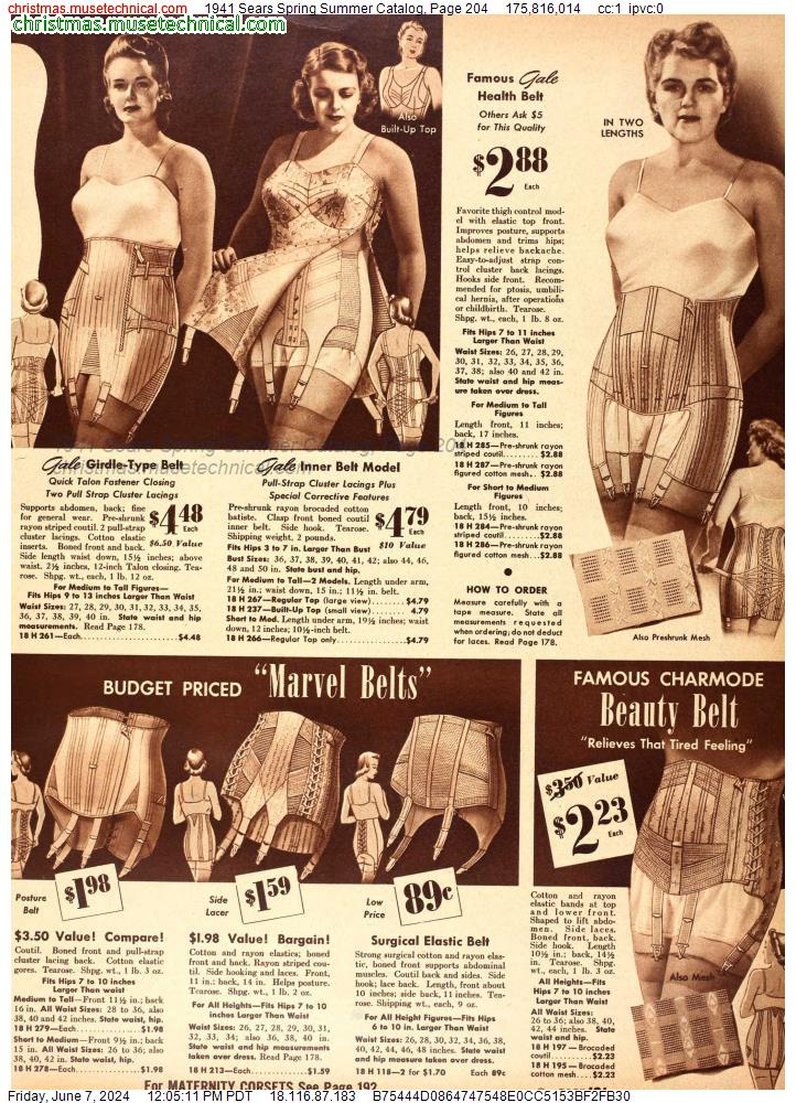 1941 Sears Spring Summer Catalog, Page 204
