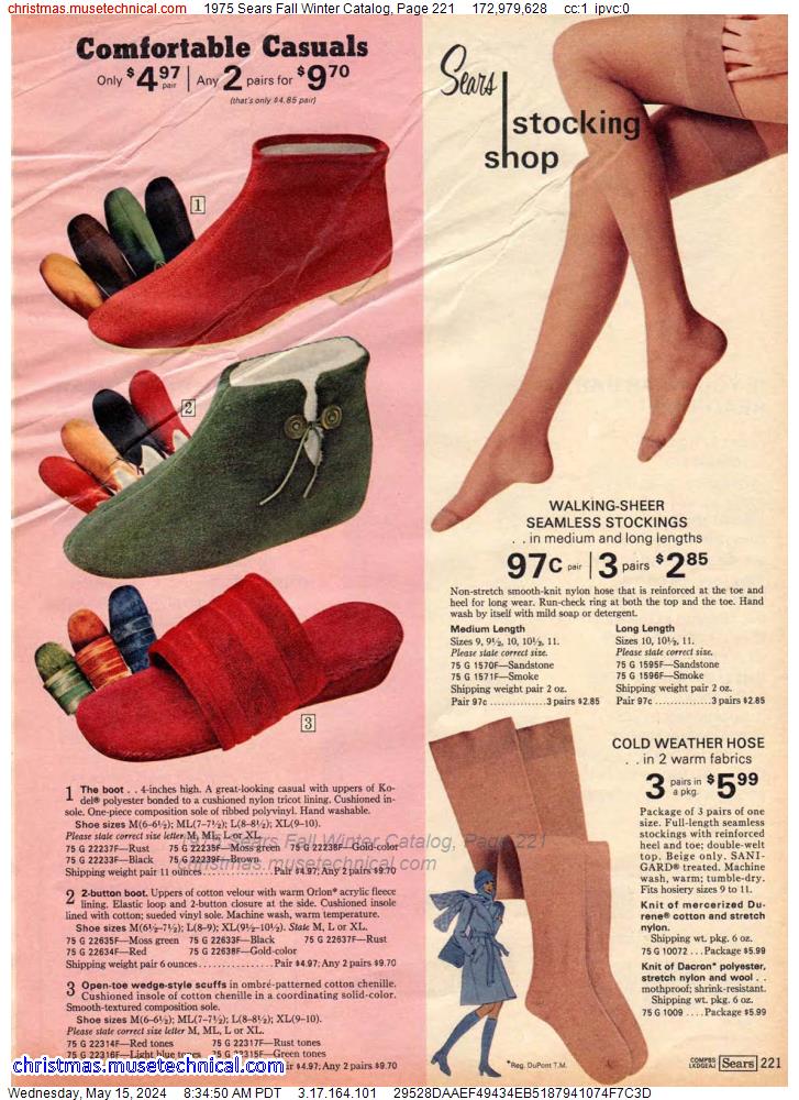 1975 Sears Fall Winter Catalog, Page 221